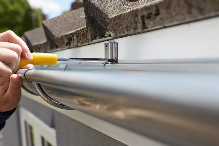 Residential gutter installation by The WNY Company